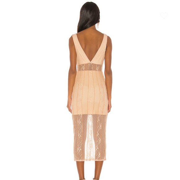 NEW NBD Libra Midi Dress in Nude Pink Sz XS - Picture 3 of 12